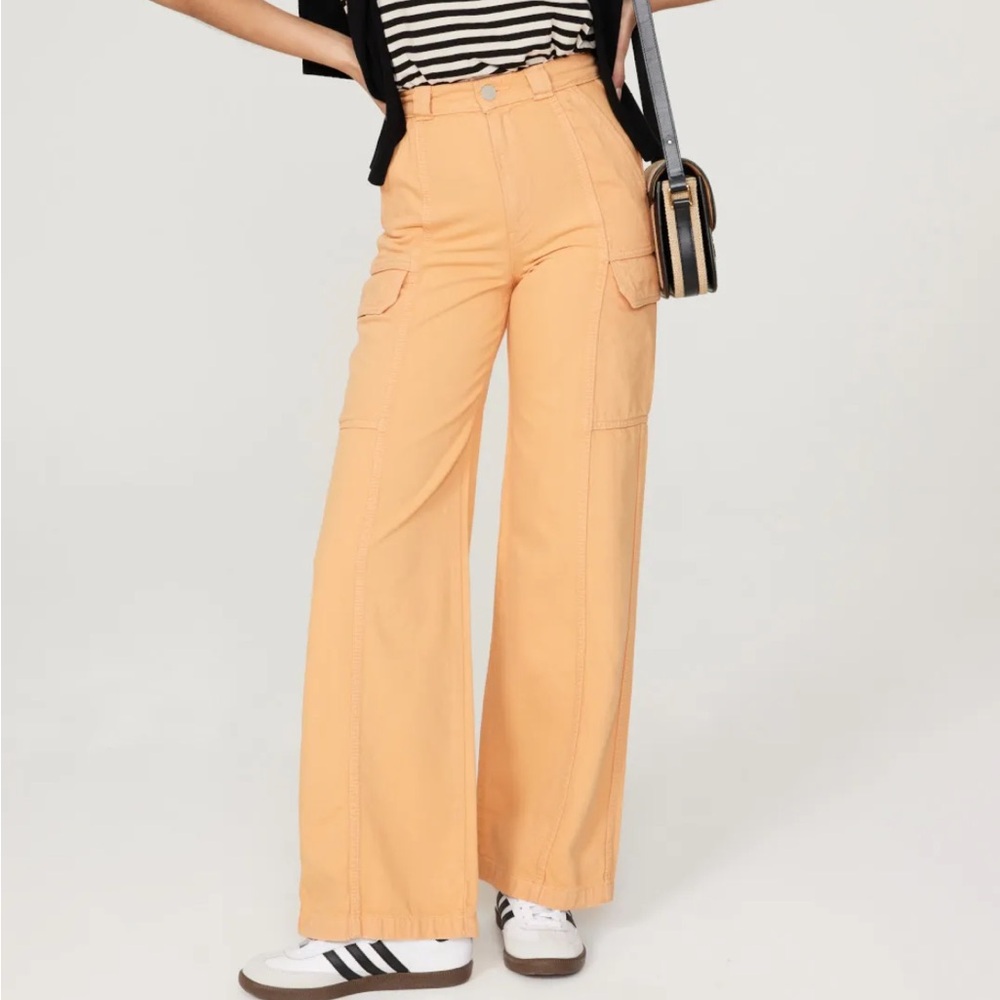 Nordstroms Hudson High Rise Wide Leg Cargo Jeans